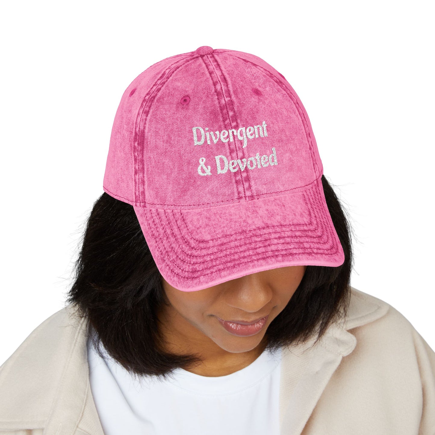 Divergent & Devoted Cap | Vintage Embroidered Hat - You're My Kind of Weird