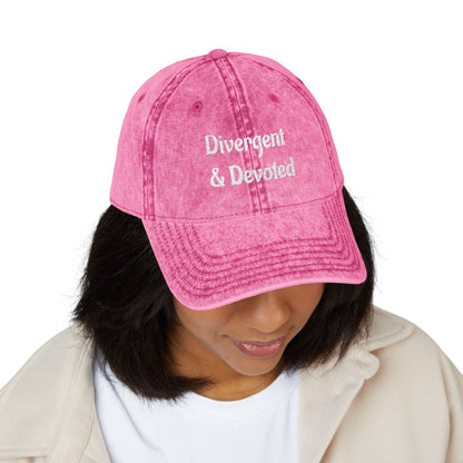 Divergent & Devoted Cap | Vintage Embroidered Hat - You're My Kind of Weird