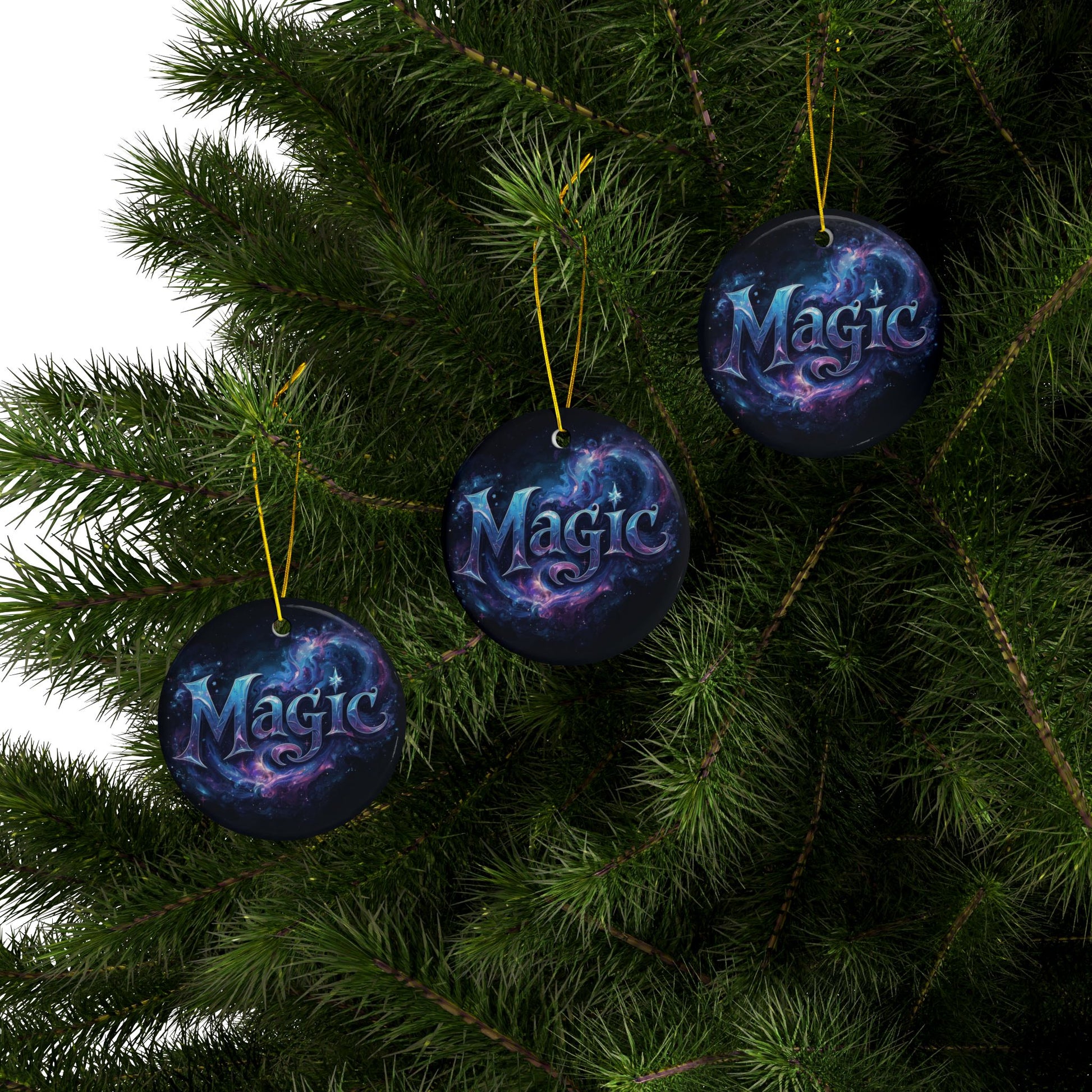Neuroverse “Magic” Ornament – Cosmic Holiday Decor for Creative Souls | Ceramic Snowflake & Circle Shapes - You're My Kind of Weird