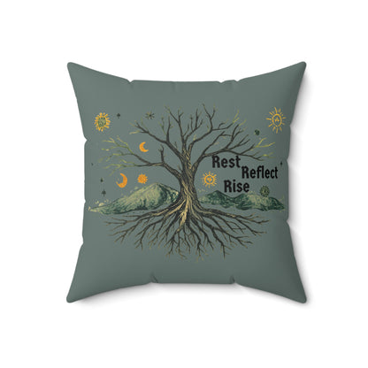 Solstice Nature - Inspired Decorative Pillow, Rest Reflect Rise Cushion - You're My Kind of Weird