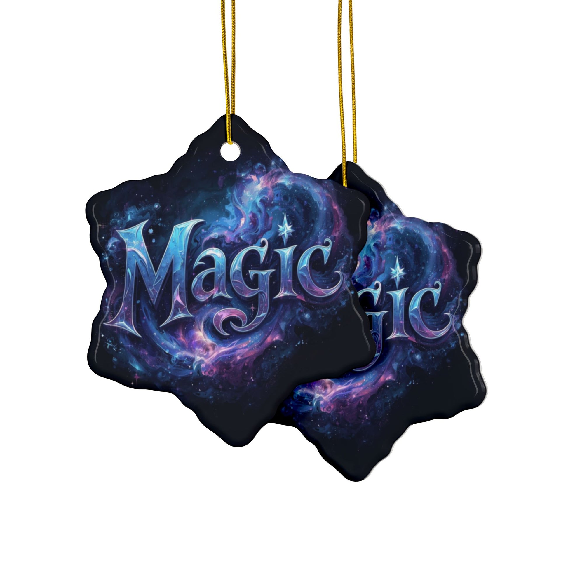 Neuroverse “Magic” Ornament – Cosmic Holiday Decor for Creative Souls | Ceramic Snowflake & Circle Shapes - You're My Kind of Weird
