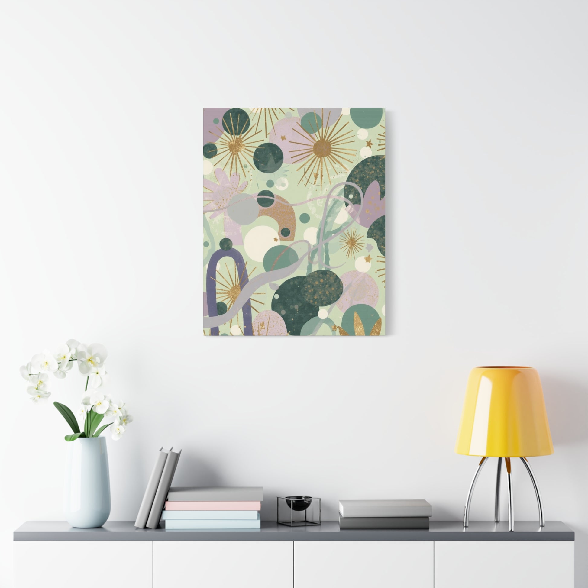 Dopamine Abstract Celestial Shapes Matte Canvas - You're My Kind of Weird
