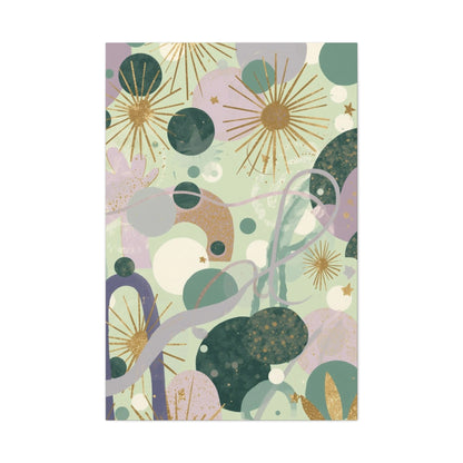 Dopamine Abstract Celestial Shapes Matte Canvas - You're My Kind of Weird