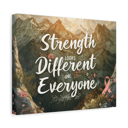 Strength Looks Different on Everyone Canvas Art Print, Motivational Wall Decor - You're My Kind of Weird Canvas