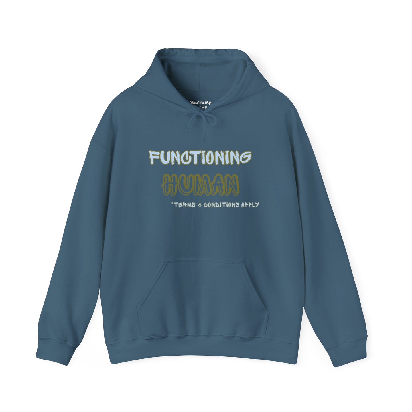 "Functioning Human" Unisex College Hoodie, Funny Sweatshirt, Campus Apparel, Perfect Gift for Students, College Life, Cozy Hoodie