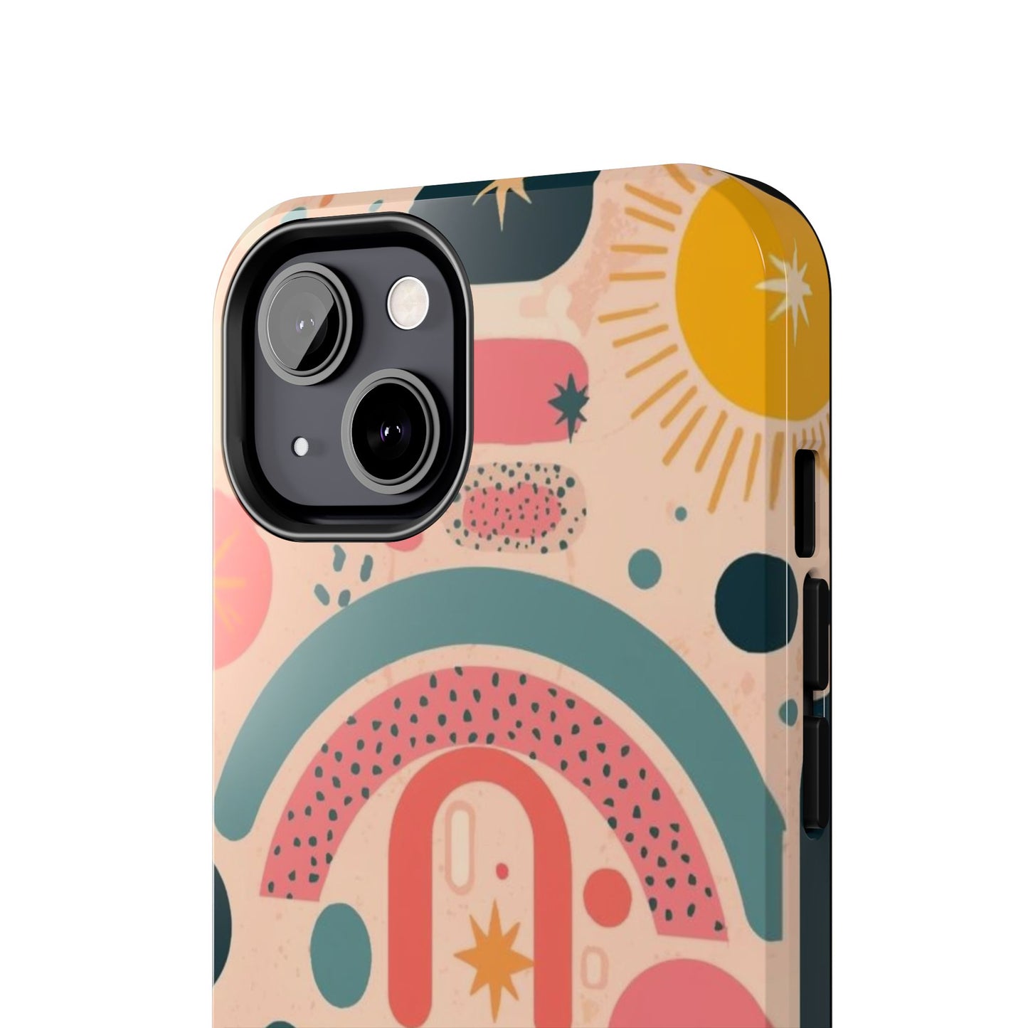 Dopamine Blast Retro Rainbow Pattern i - Phone Case | Abstract Boho Sun Design - You're My Kind of Weird