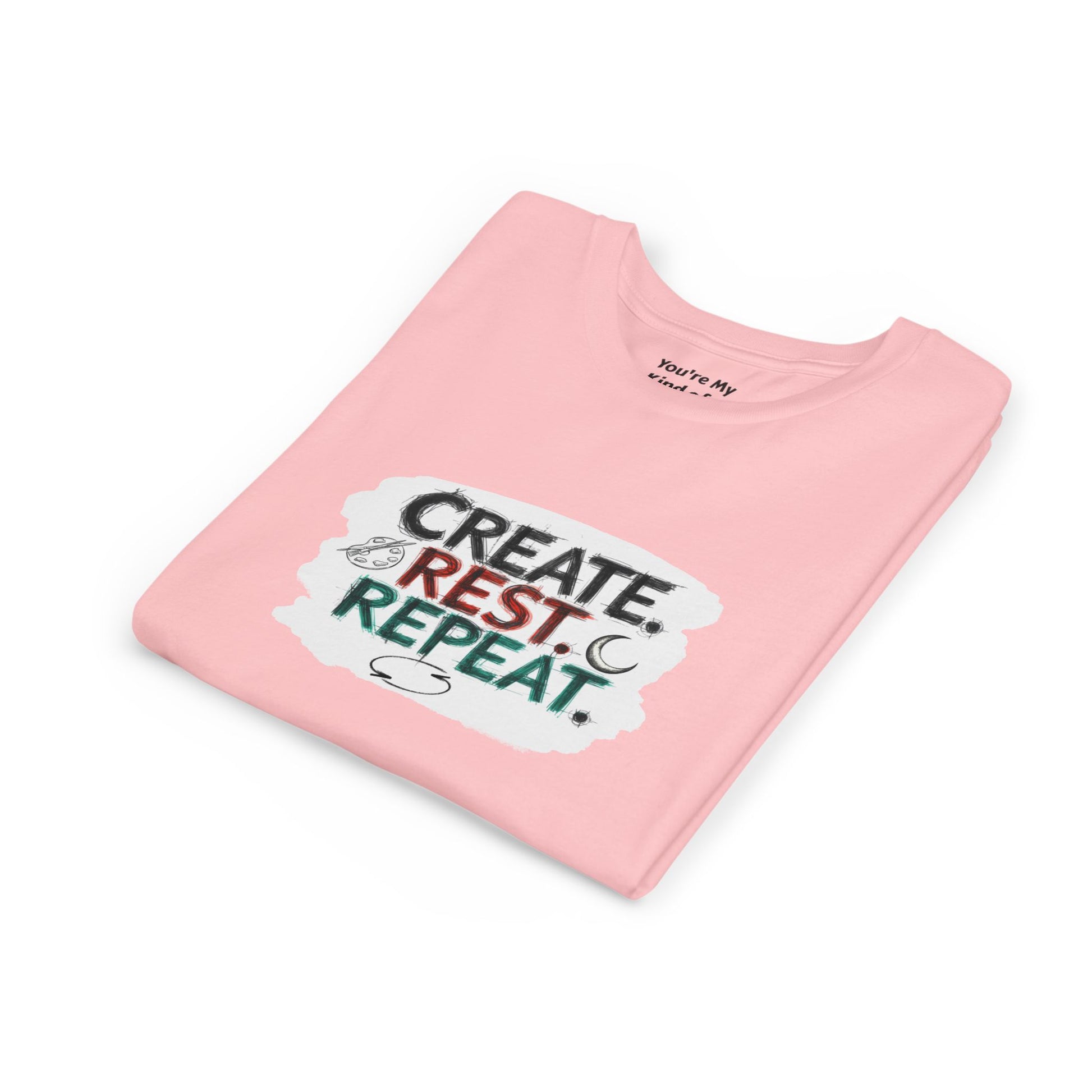 Create. Rest. Repeat. Kids Kwanzaa Shirt | Youth Creativity Tee | Uplifting Holiday Gift for Young Dreamers - You're My Kind of Weird