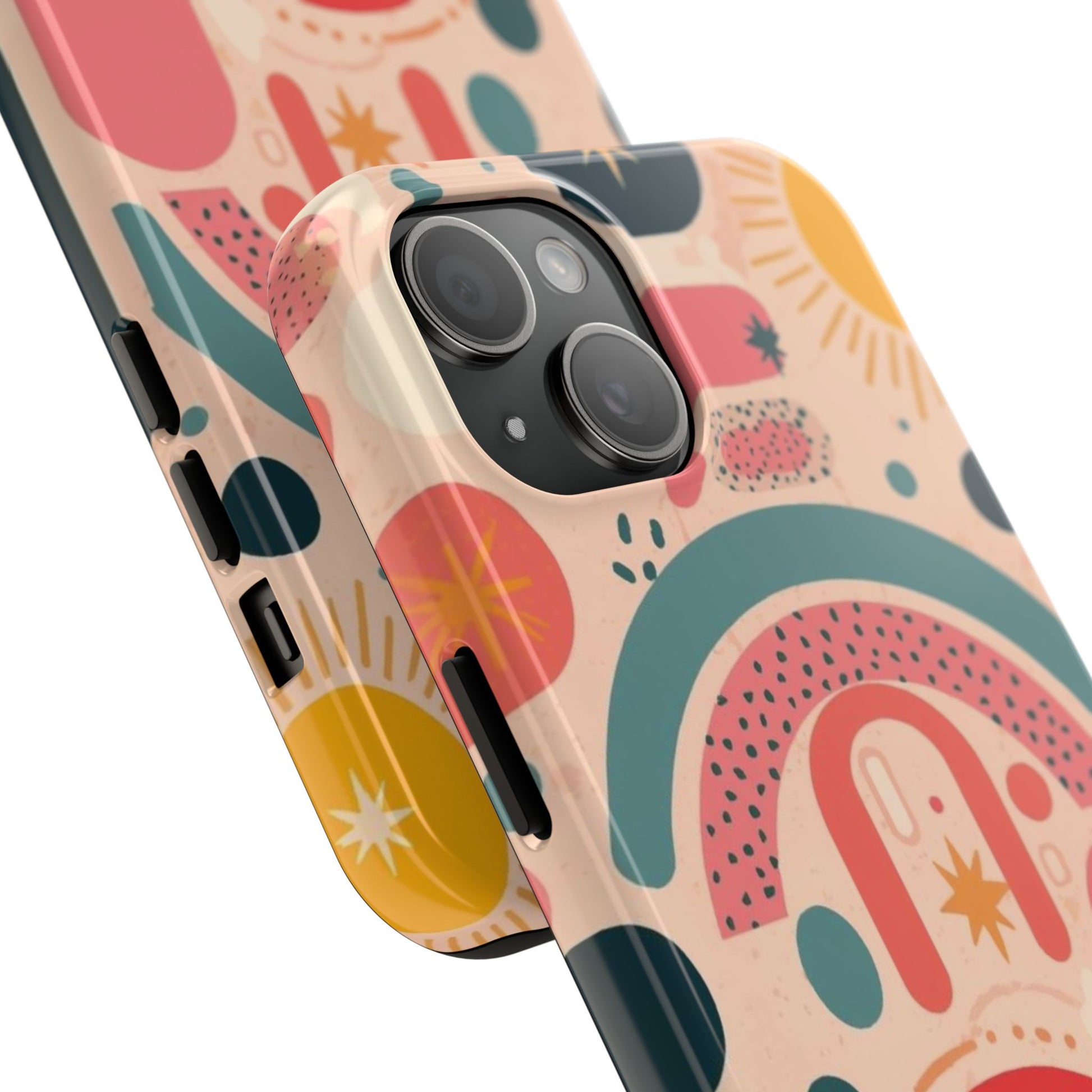 Dopamine Blast Retro Rainbow Pattern i - Phone Case | Abstract Boho Sun Design - You're My Kind of Weird