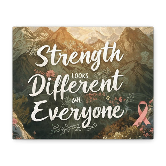 Strength Looks Different on Everyone Canvas Art Print, Motivational Wall Decor - You're My Kind of Weird Canvas