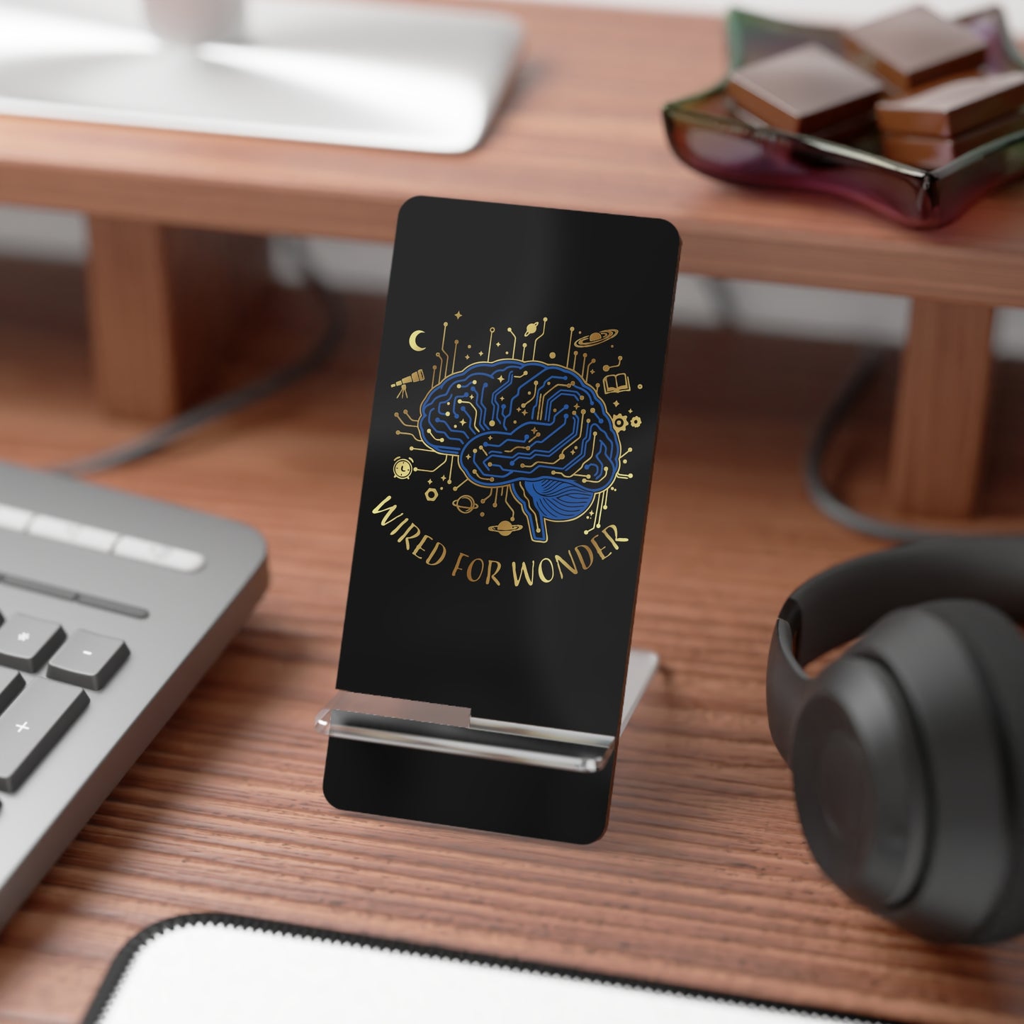 "Wired for Wonder" phone stand - You're My Kind of Weird