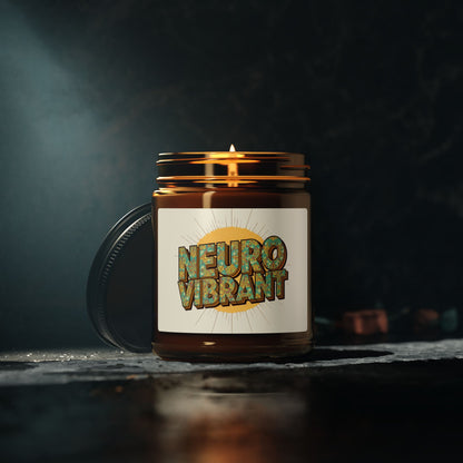 Neuro Vibrant Scented Soy Candle — Amber Jar Aromatherapy Candle - You're My Kind of Weird