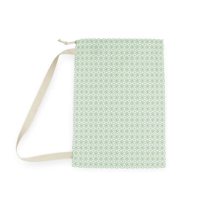 Green Geometric Drawstring Laundry Bag - You're My Kind of Weird