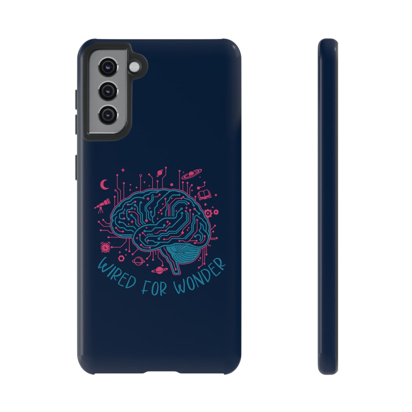 "Wired for Wonder" Brain Tech Design Samsung Galaxy Phone Case - You're My Kind of Weird