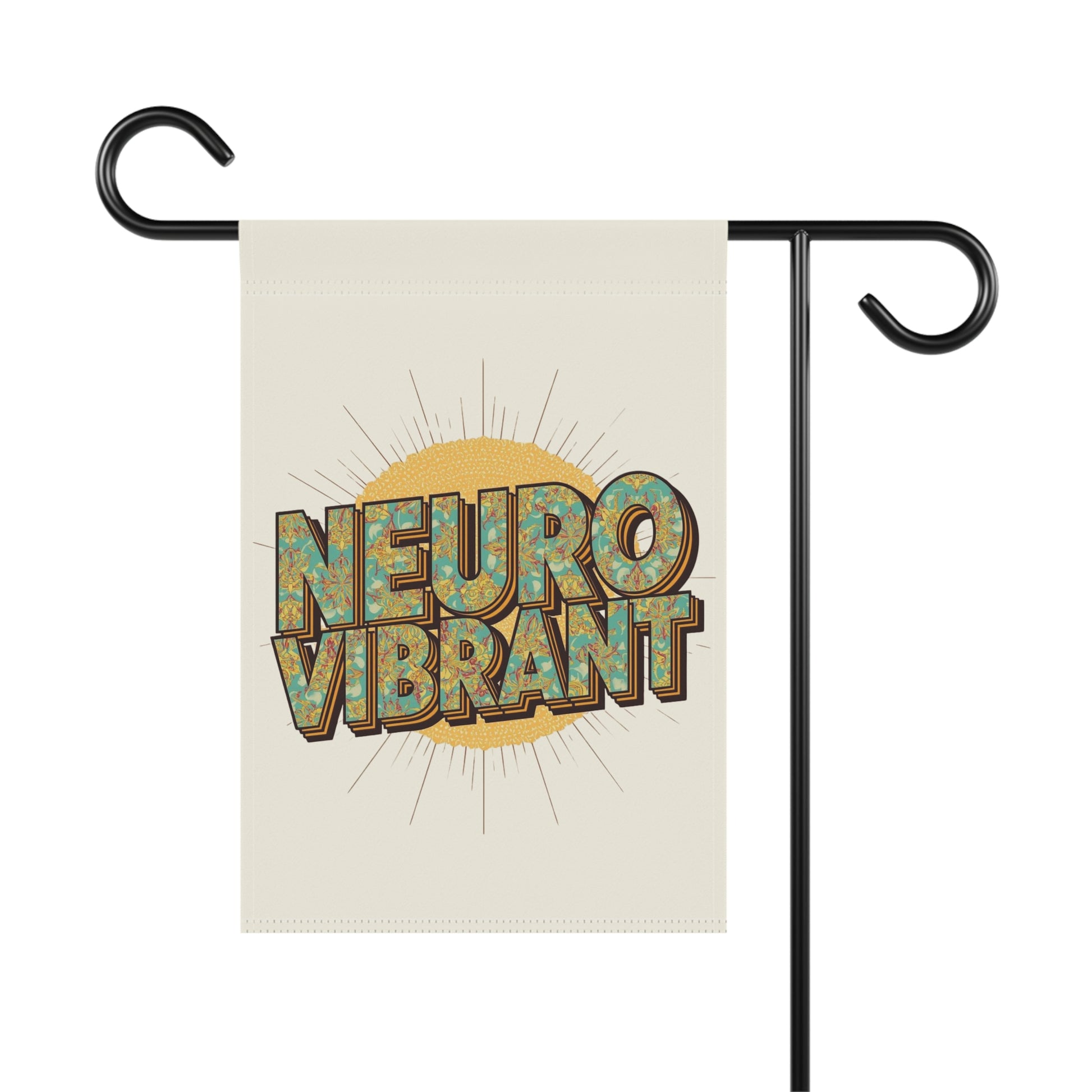 Garden Flag — "Neuro Vibrant" Retro Sun Decorative Banner - You're My Kind of Weird