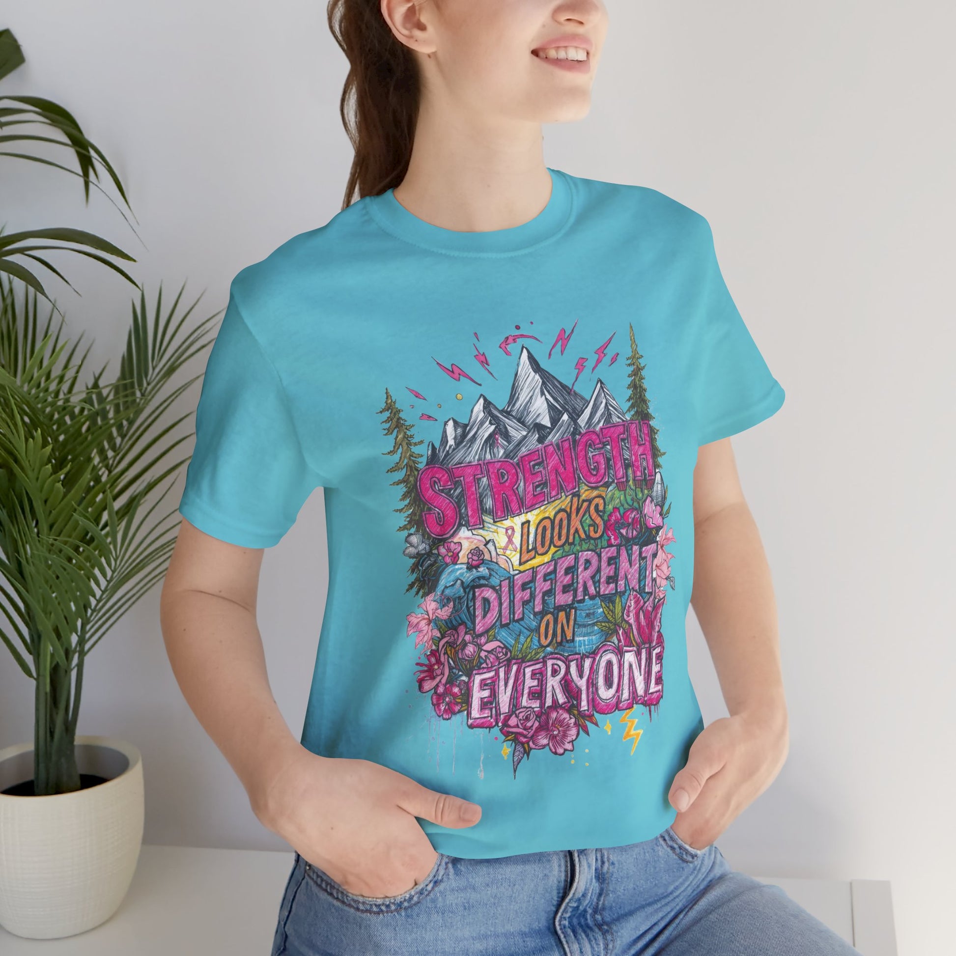 Strength Looks Different Mountainscape Unisex Shirt - You're My Kind of Weird T-Shirt