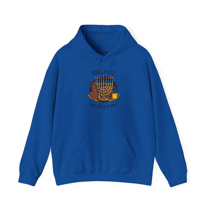 Fully Lit But Need a Nap Hoodie | Funny Hanukkah Sweatshirt - You're My Kind of Weird