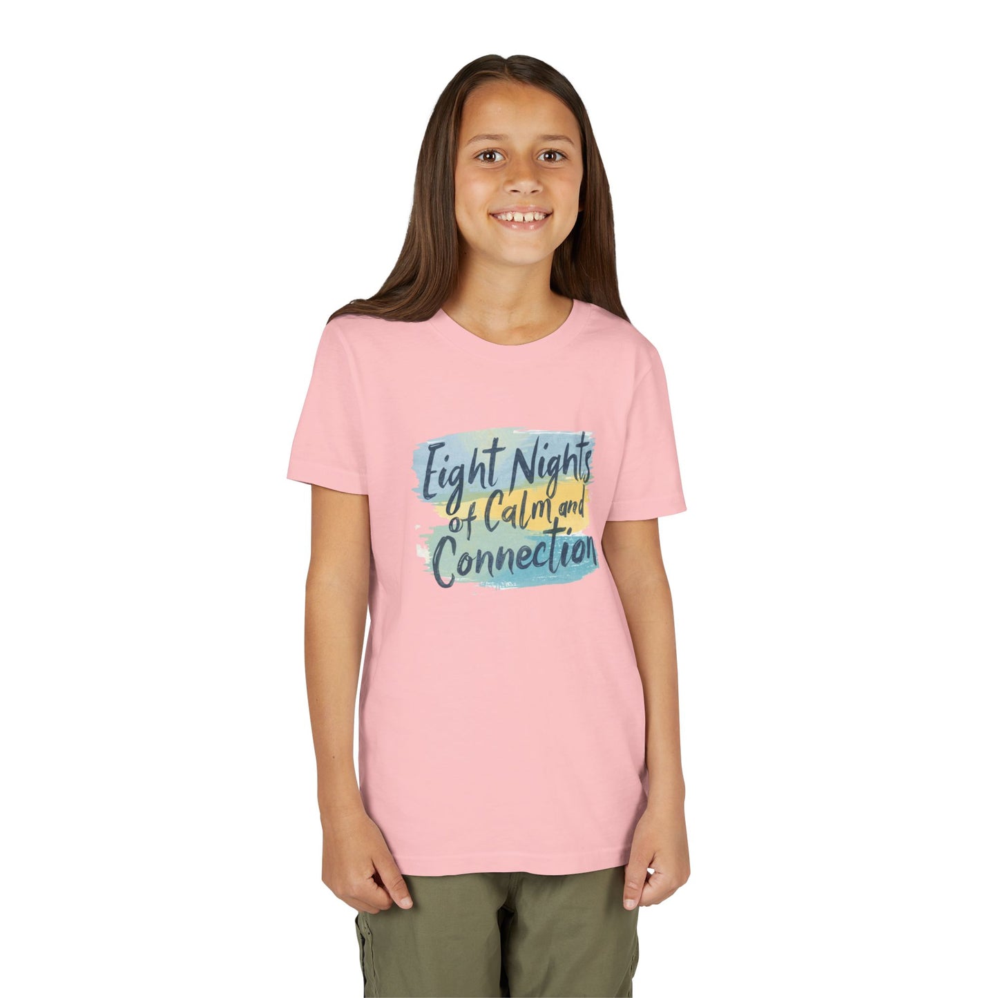 Eight Nights of Calm and Connection Kids Hanukkah Shirt | Mindful Holiday Tee for Children | Soft Youth Hanukkah Gift - You're My Kind of Weird