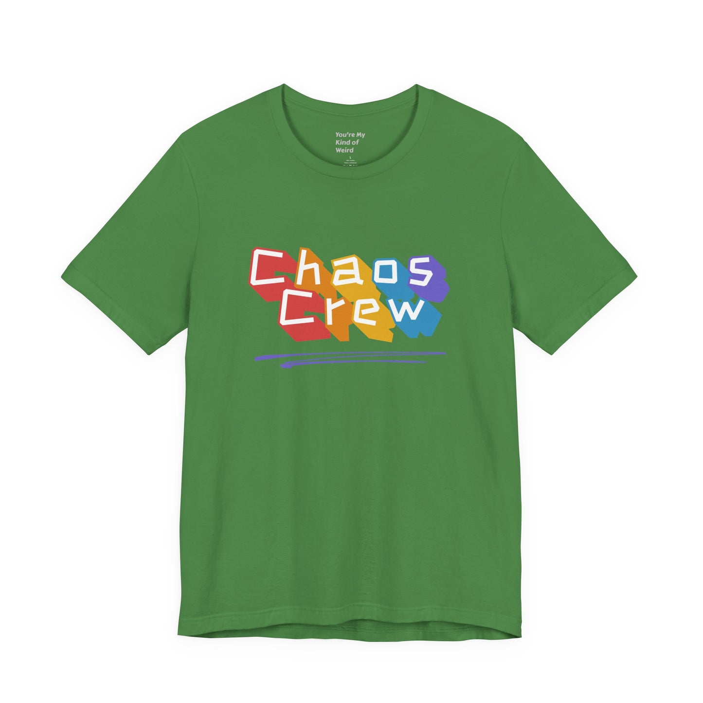 Chaos Crew Tee — Colorful Retro Graffiti Graphic T-Shirt - You're My Kind of Weird