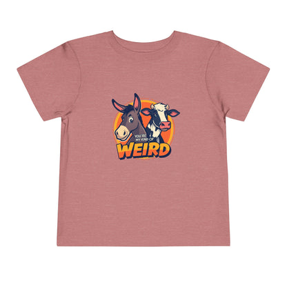 Whimsical Toddler Tee - 'You're Weird' Cute Animal Design, Fun Kids Shirt, Birthday Gift, Playdate Apparel, Funny Toddler Clothing