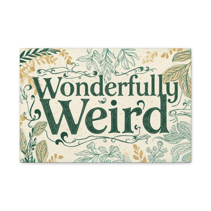Wonderfully Weird Matte Canvas Art Print, Quirky Home Decor, Unique Gift for Friends, Whimsical Wall Art, Perfect for Occasions
