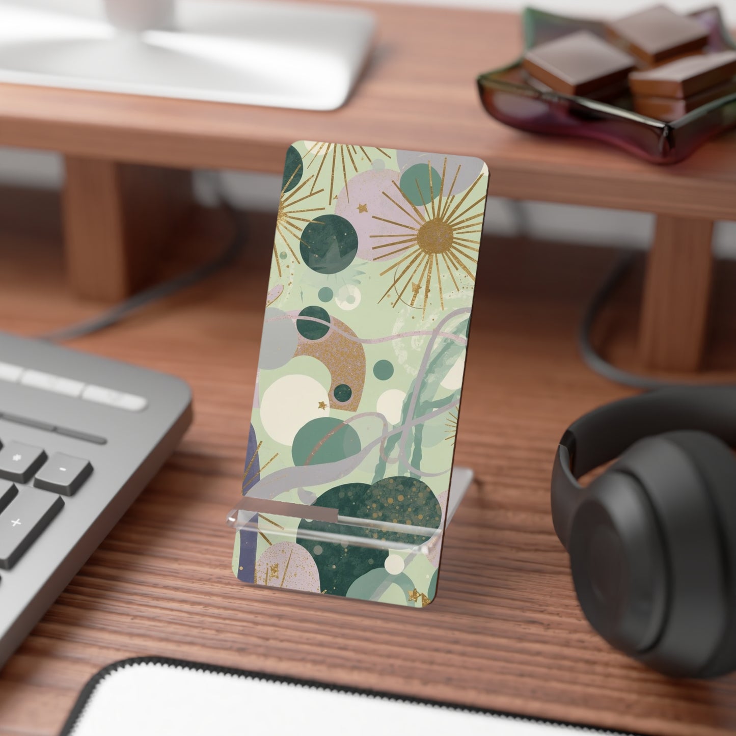 Dopamine Abstract Botanical Pattern Mobile Display Stand for Smartphones - You're My Kind of Weird