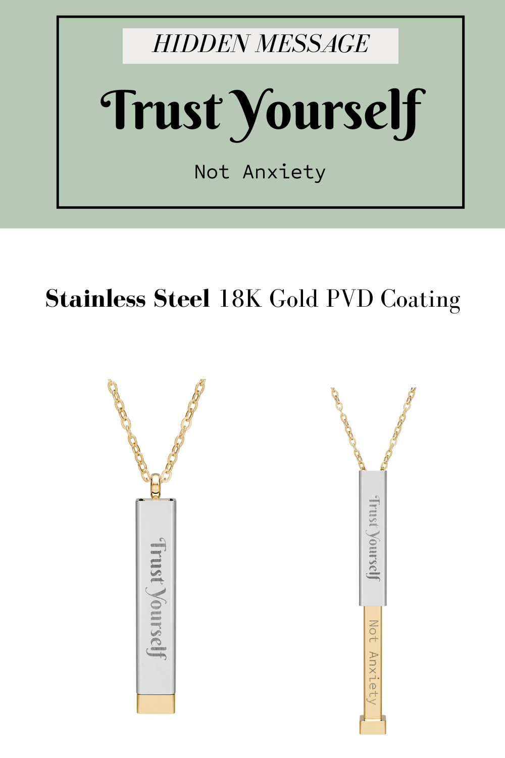 Hidden Message Necklace, Sliding Bar Necklace - You're My Kind of Weird