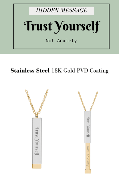 Hidden Message Necklace, Sliding Bar Necklace - You're My Kind of Weird