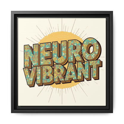 Neuro Vibrant Framed Canvas Art — Colorful Retro Wall Print - You're My Kind of Weird