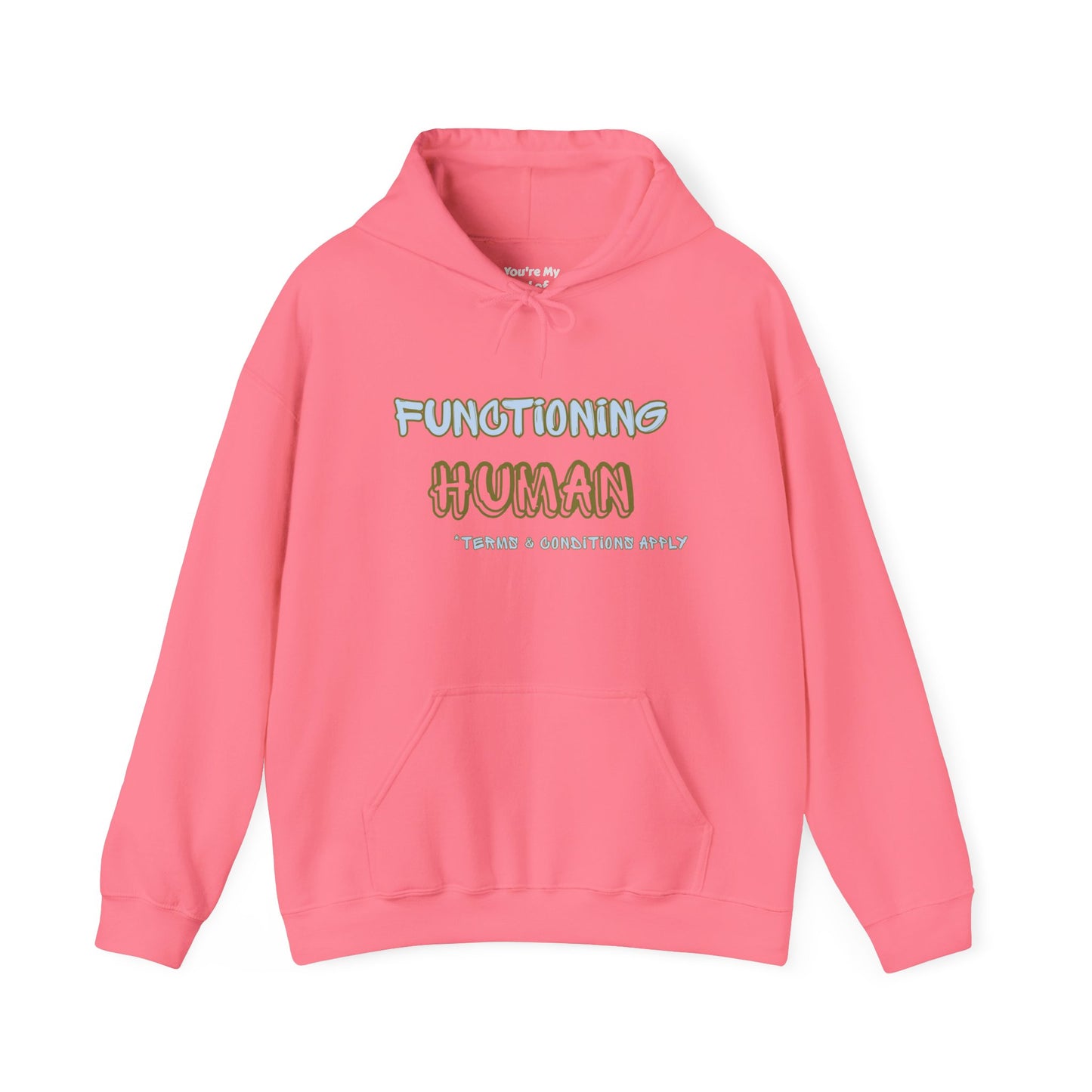 "Functioning Human" Unisex College Hoodie, Funny Sweatshirt, Campus Apparel, Perfect Gift for Students, College Life, Cozy Hoodie