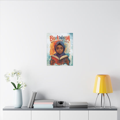Bookworm Canvas Art | Reading Decor for Book Lovers, Wall Art for Kids, Unique Gift for Readers, Educational Wall Decor, Literary Gift