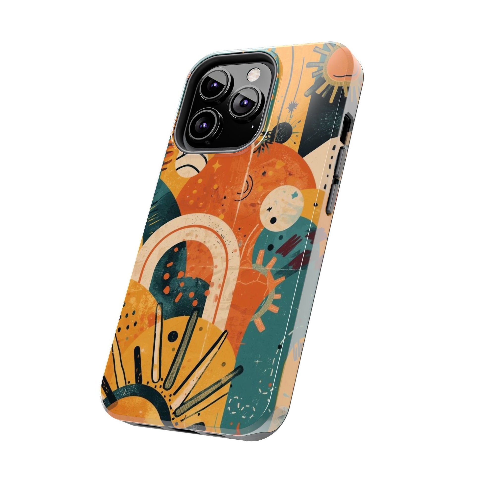 Dopamine Abstract Retro Sun and Moon iPhone Case | Tough Phone Cases - You're My Kind of Weird