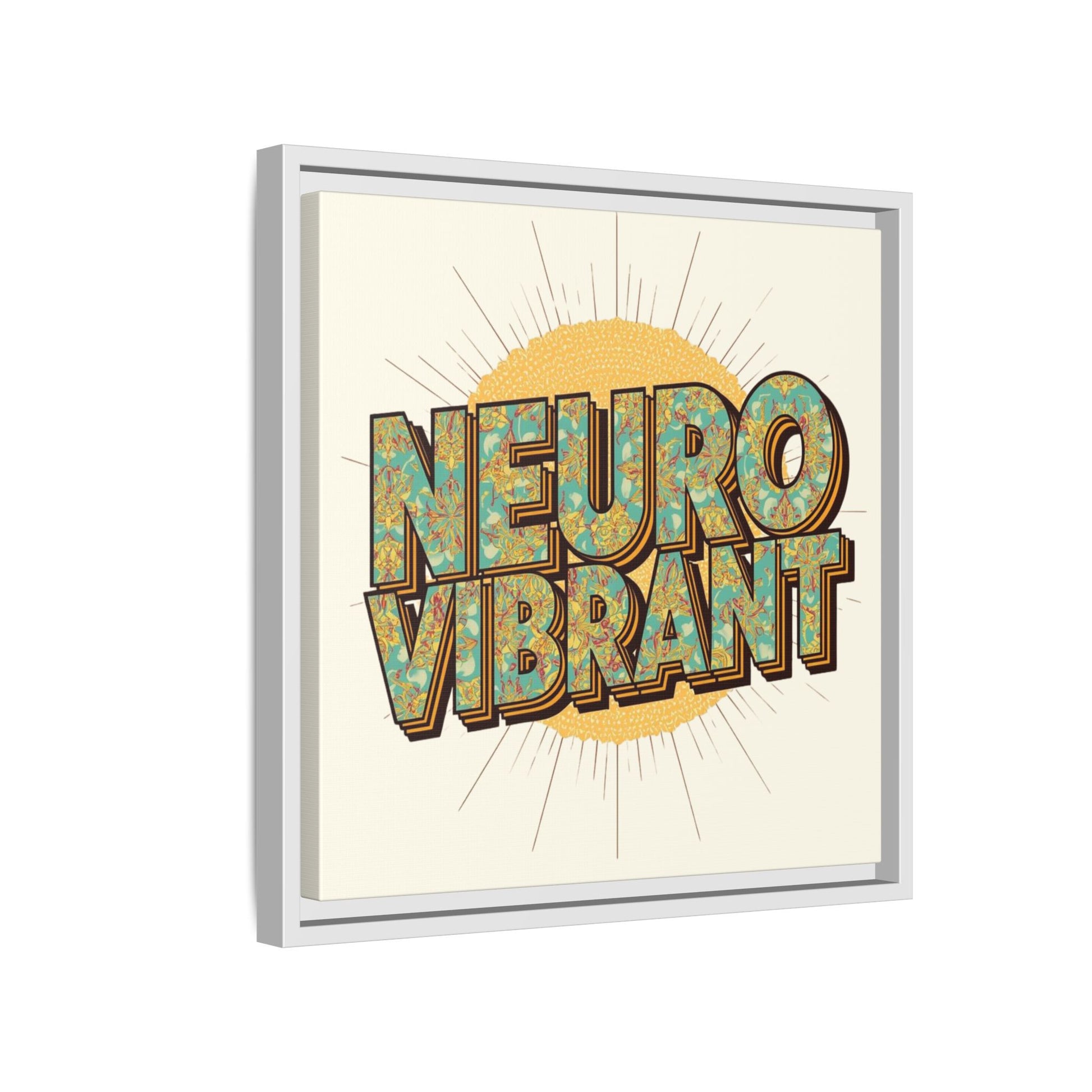 Neuro Vibrant Framed Canvas Art — Colorful Retro Wall Print - You're My Kind of Weird