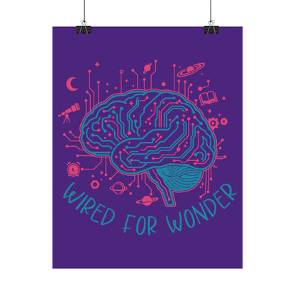 Rolled Poster — Wired for Wonder Art Print (Purple Edition) - You're My Kind of Weird