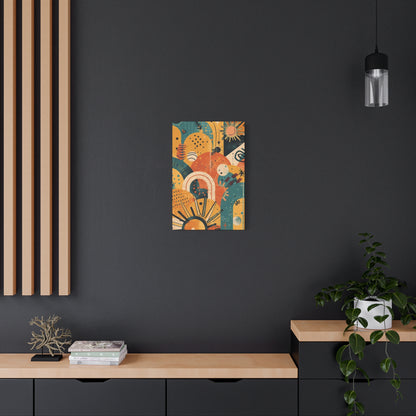 Dopamine Fun Abstract Retro Sunset Collage Canvas - You're My Kind of Weird