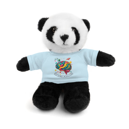 Plush Animals with Colorful Wired for Wonder shirt - You're My Kind of Weird