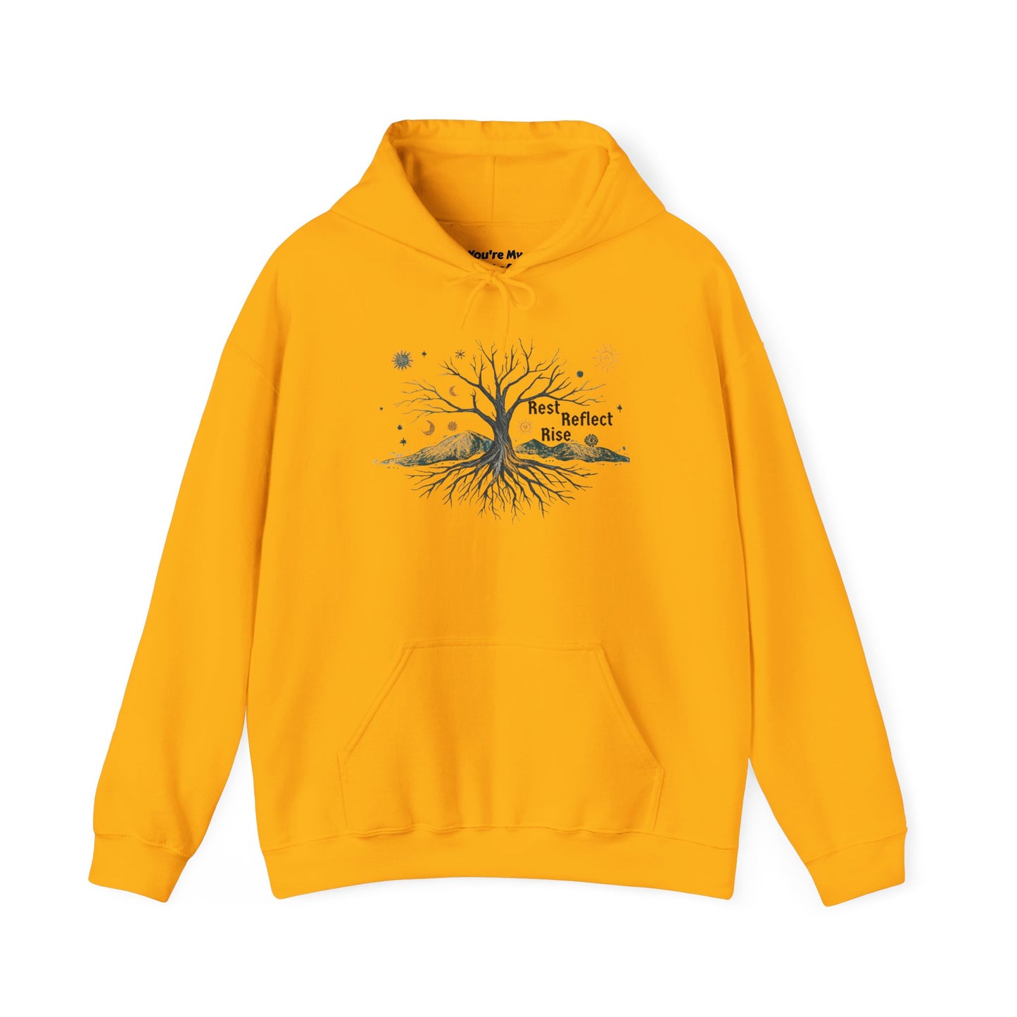 Rest. Reflect. Rise. Hoodie | Cozy Winter Solstice Sweatshirt - You're My Kind of Weird
