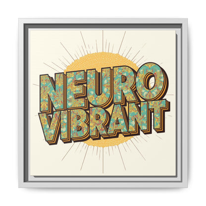 Neuro Vibrant Framed Canvas Art — Colorful Retro Wall Print - You're My Kind of Weird