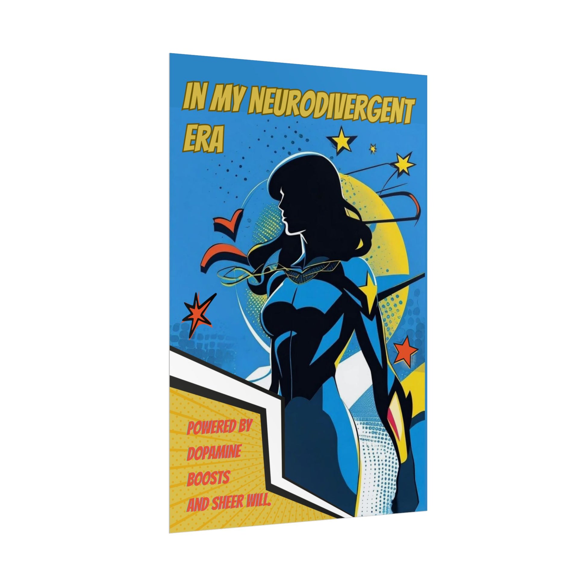 In My Neurodivergent Era Poster – ADHD Superhero Retro Comic Art Print - You're My Kind of Weird