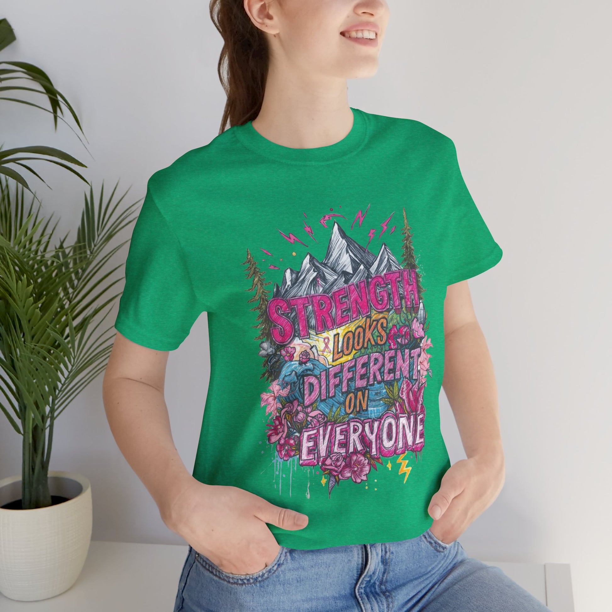Strength Looks Different Mountainscape Unisex Shirt - You're My Kind of Weird T-Shirt
