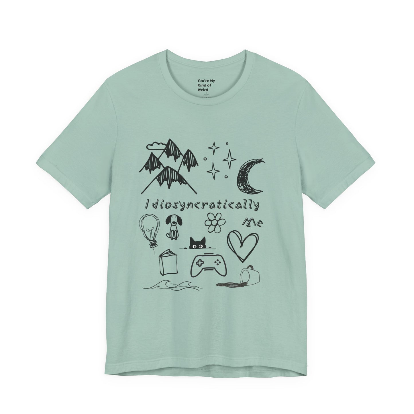 Customized Idiosyncratically Me doodle collage tee - You're My Kind of Weird