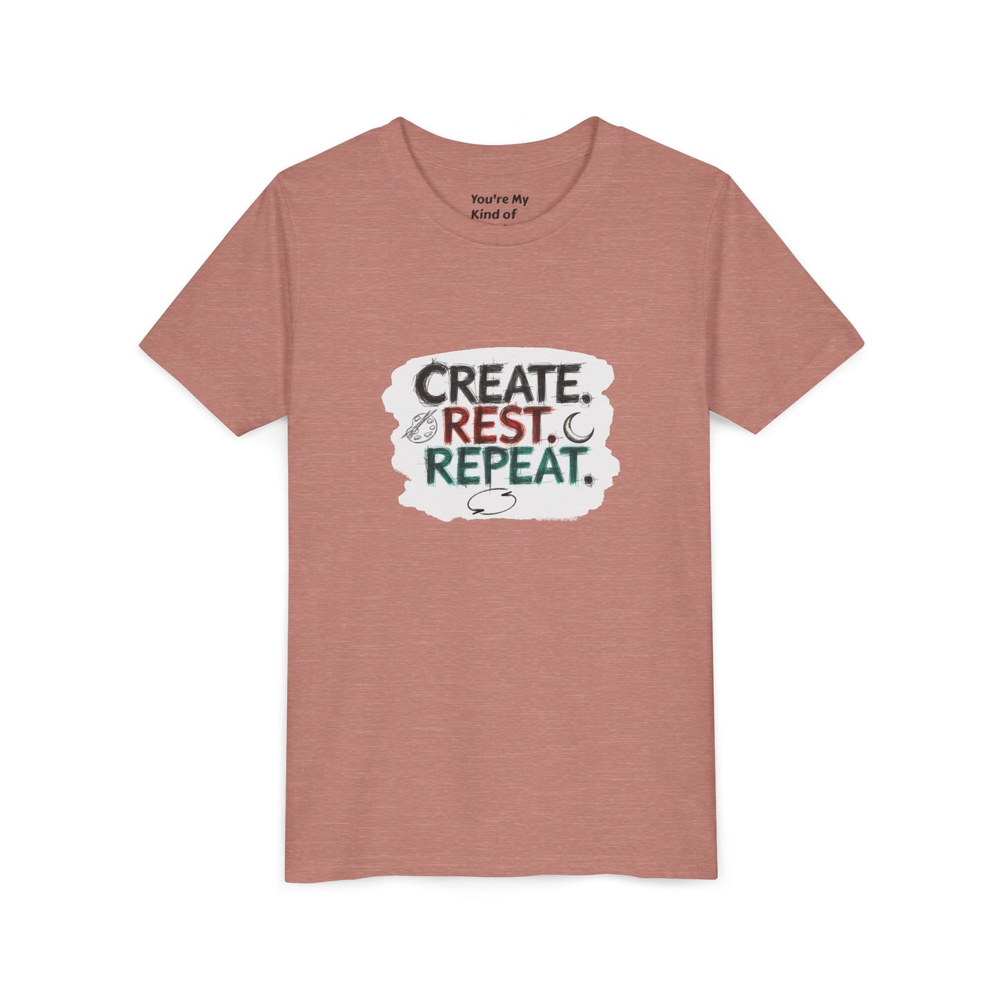 Create. Rest. Repeat. Kids Kwanzaa Shirt | Youth Creativity Tee | Uplifting Holiday Gift for Young Dreamers - You're My Kind of Weird
