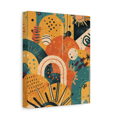 Dopamine Fun Abstract Retro Sunset Collage Canvas - You're My Kind of Weird