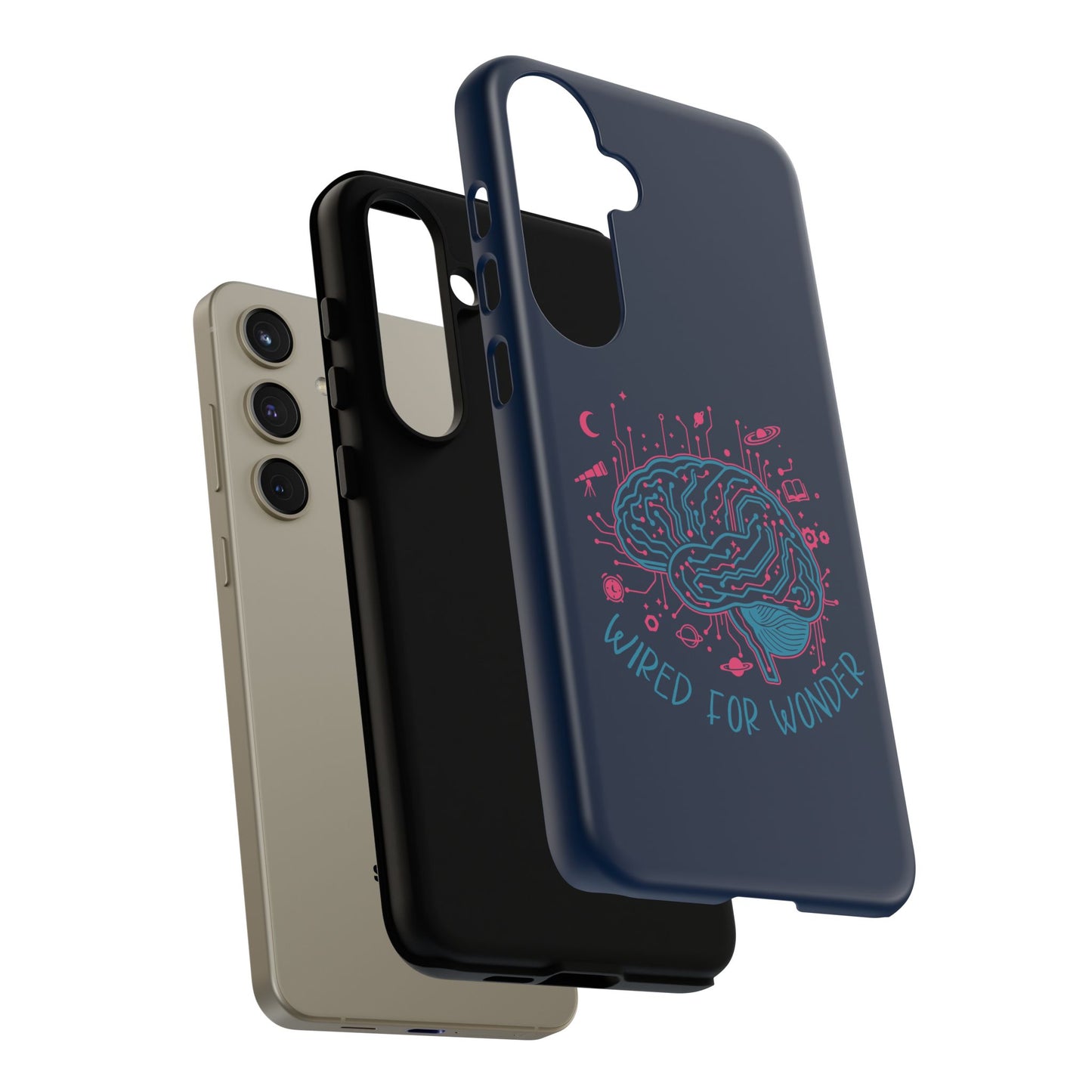 "Wired for Wonder" Brain Tech Design Samsung Galaxy Phone Case - You're My Kind of Weird