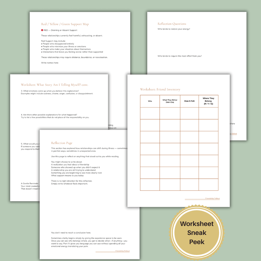 Cancer Friendship Loss Workbook | When Friends Disappear During Illness - You're My Kind of Weird