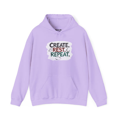 Create. Rest. Repeat. Hoodie | Cozy Kwanzaa & Mindful Sweatshirt - You're My Kind of Weird