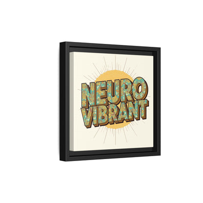 Neuro Vibrant Framed Canvas Art — Colorful Retro Wall Print - You're My Kind of Weird