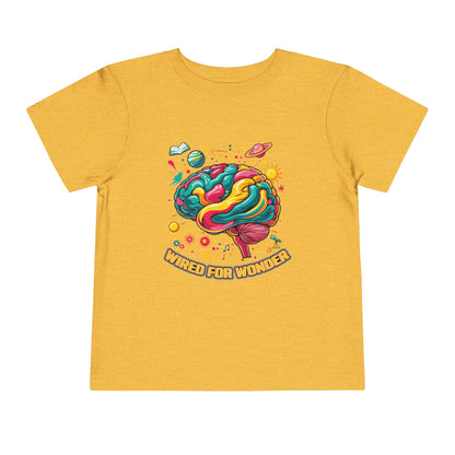 Toddler Tee — 'Wired for Wonder' Colorful Brain Space Graphic - You're My Kind of Weird