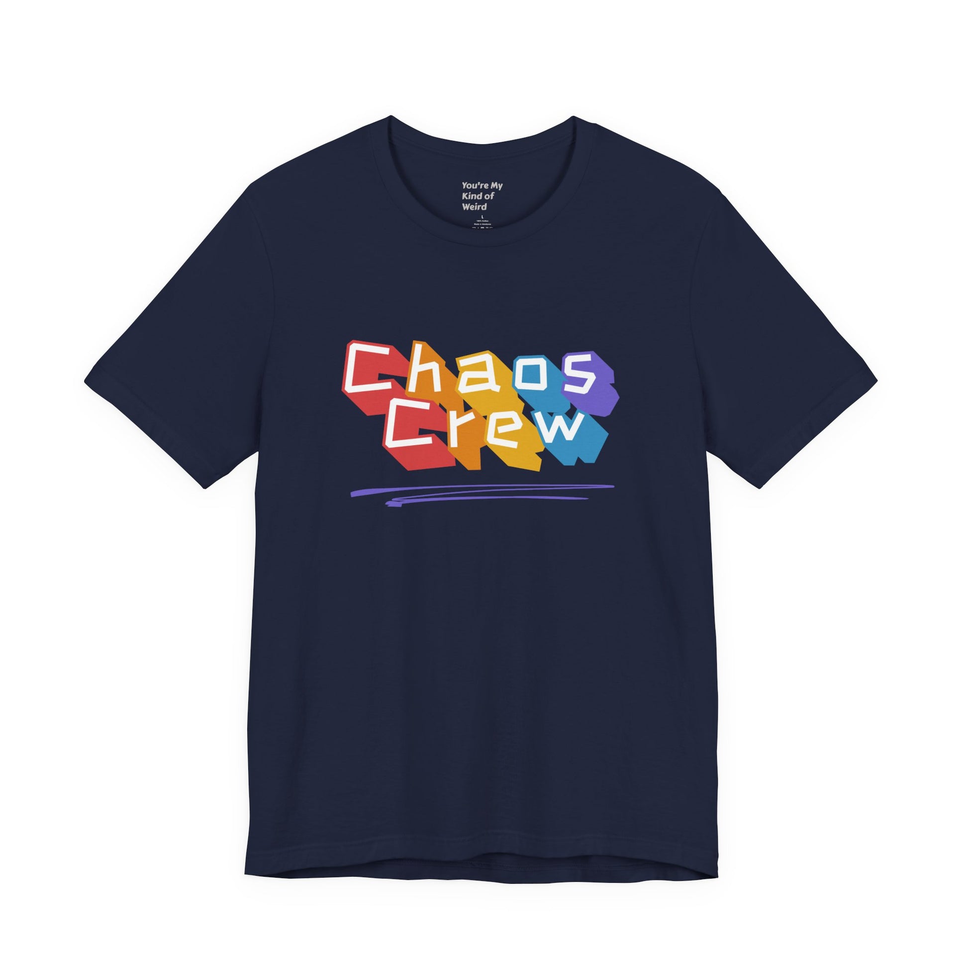 Chaos Crew Tee — Colorful Retro Graffiti Graphic T-Shirt - You're My Kind of Weird