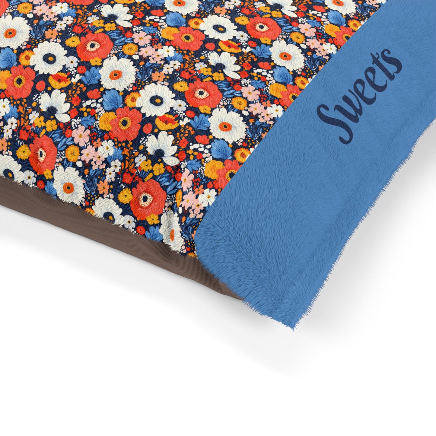 Personalized Floral Pet Bed with Name | Custom Dog Bed or Cat Bed - You're My Kind of Weird