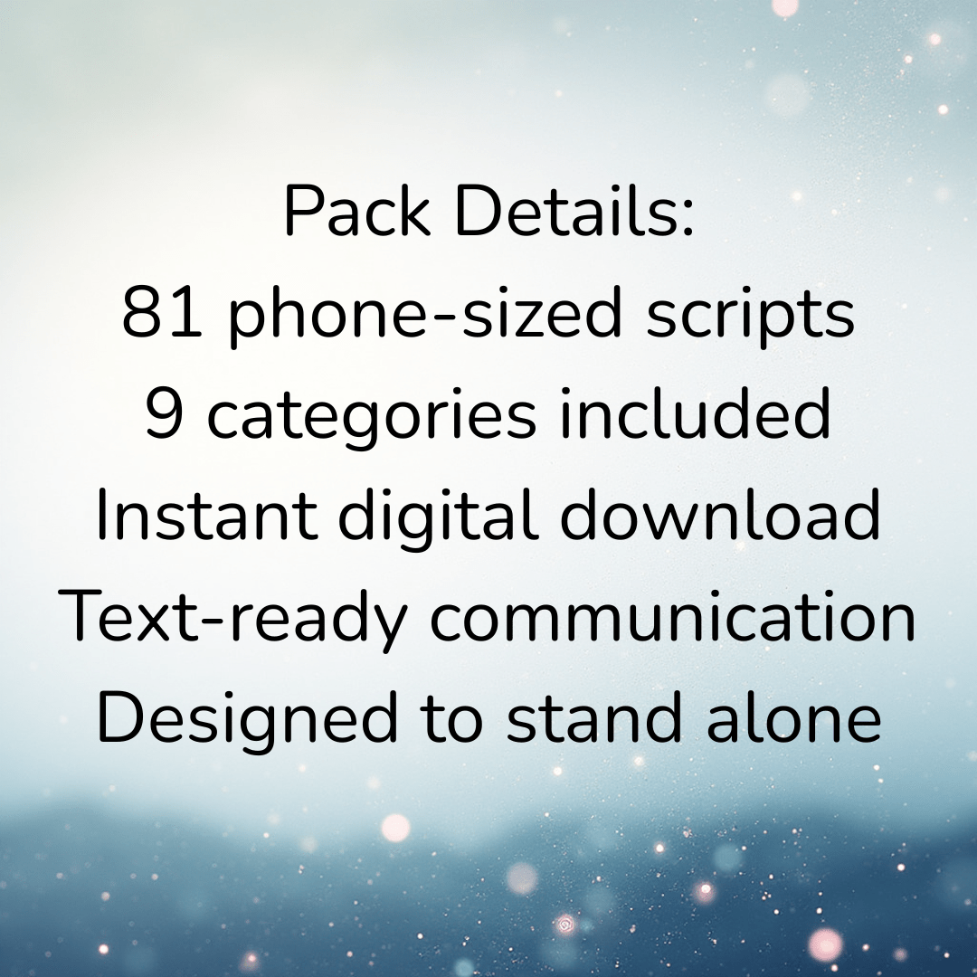 Communication Scripts for Low Energy Days - You're My Kind of Weird